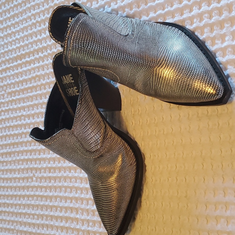Silver booties